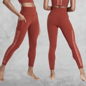 ✰ orange athleta salutation 7/8 cropped tight in powervita ✰